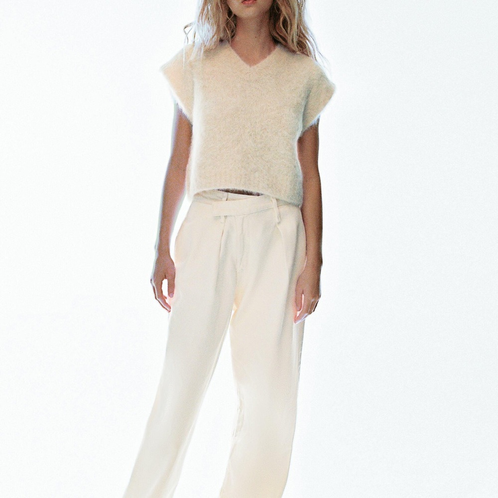 zara alpaca vest nwt limited edition